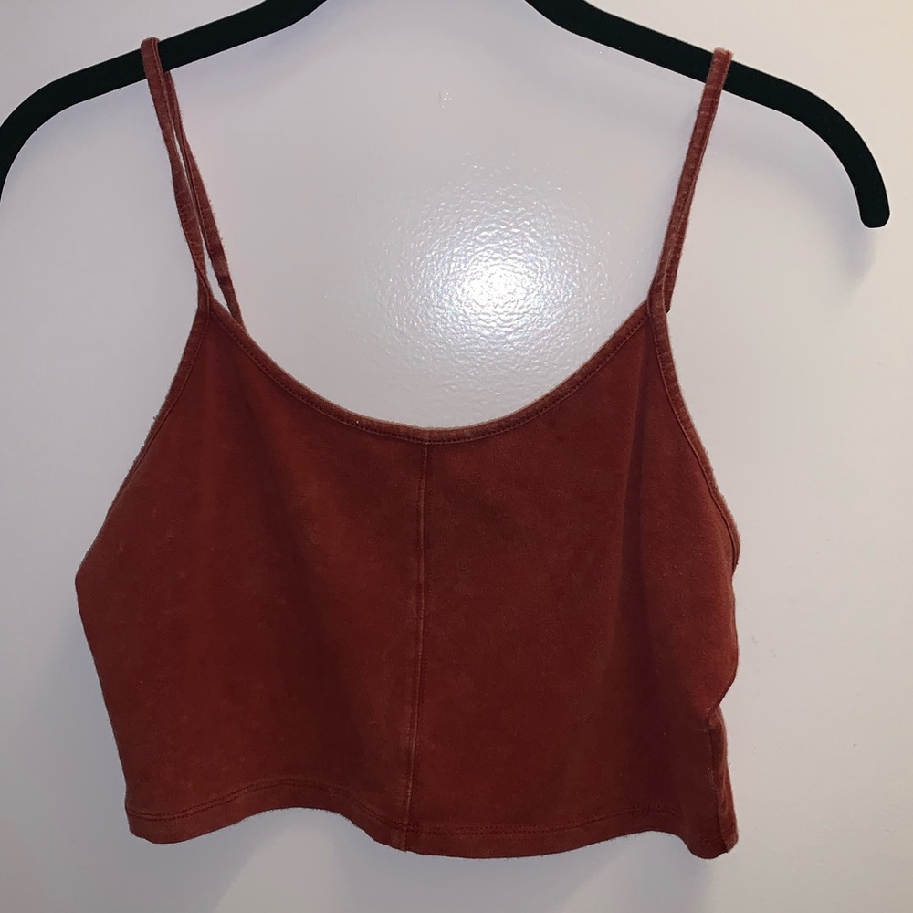 Burnt Orange Cropped Tank Top